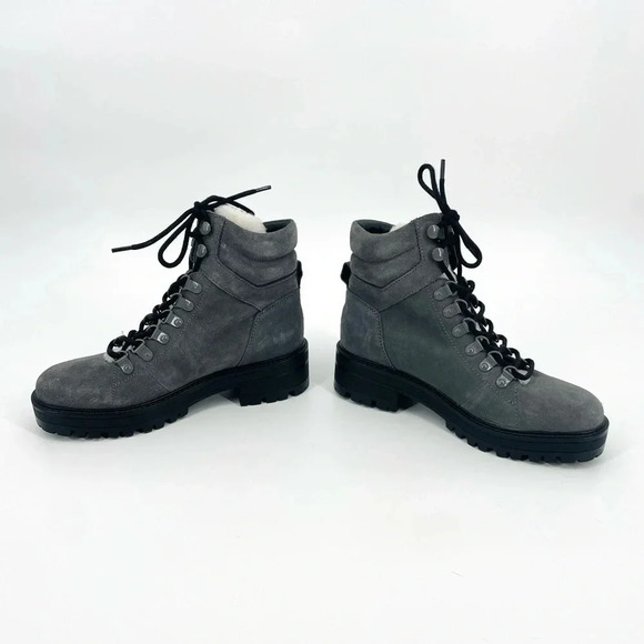 Marc Fisher NWOT LTD Nairy Hiking Boots Suede Fleece Lined in Gray Size 5.5 - Picture 6 of 10